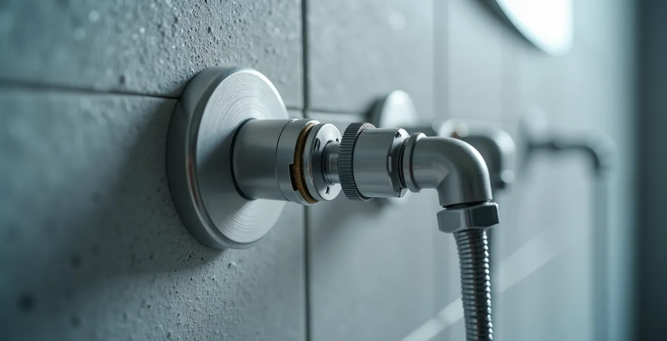 Moderne Badinstallation mit vorbereiteter Dusch-WC Verkabelung